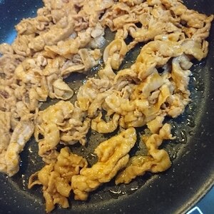 豚バラ肉の照り焼き風